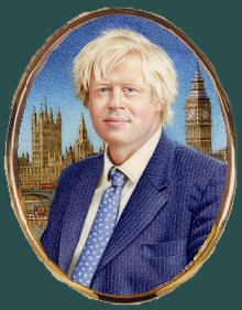 Portrait Miniature of Boris Johnson